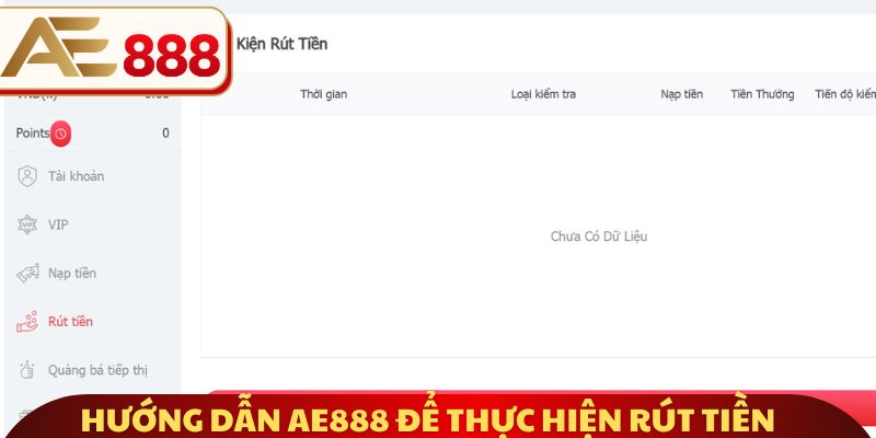 Hướng dẫn AE888 để thực hiện rút tiền